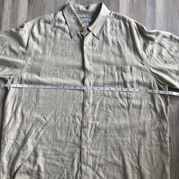 Ron Chereskin Washable Linen Rayon Button Down Shirt Size XXL - Picture 4 of 7